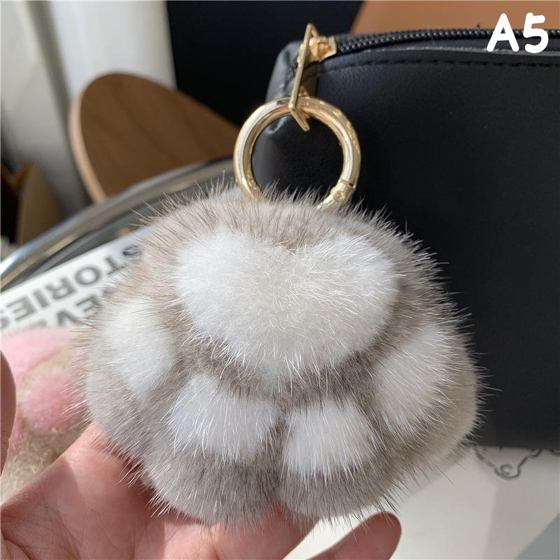 Женский брелок из искусственного меха с кошачьим когтем, очаровательный плюшевый брелок в виде медвежьей лапы, автомобильный брелок, сумка, подвеска, подарок на вечеринку, ювелирные изделия