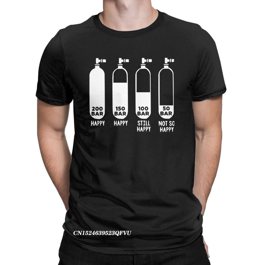 Мужская футболка Diving Divers 200 Bar Crazy Cotton Tees Harajuku Scuba Tshirt Round Gate Clothing Original