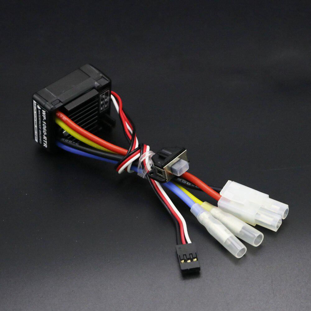 Waterproof 1060 60A Brushed Electronic Speed Controller ESC For 1:10 RC Car