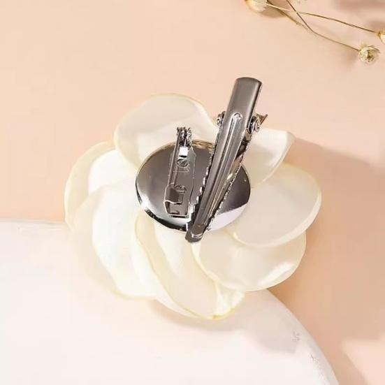 Брошь-булавка с 3D-дизайном цветка, тканевая, универсальная, модный аксессуар