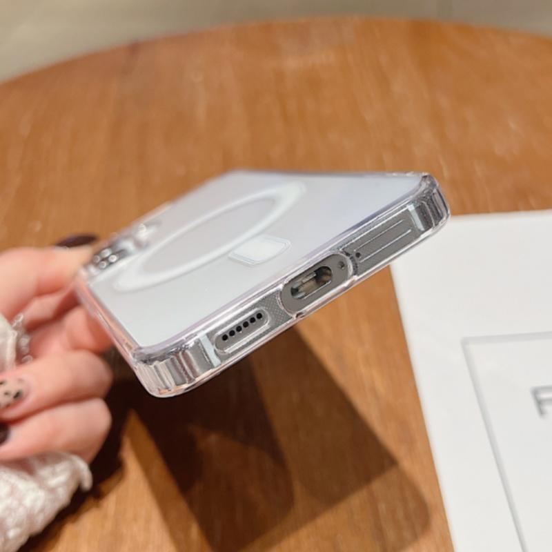 Оригинальный прозрачный акрил для Magsafe Magnetic Case для Samsung S25 S24 S23 S22 S21 FE Plus Ultra A16 A35 A56 A15 A35 A55 5G Cover