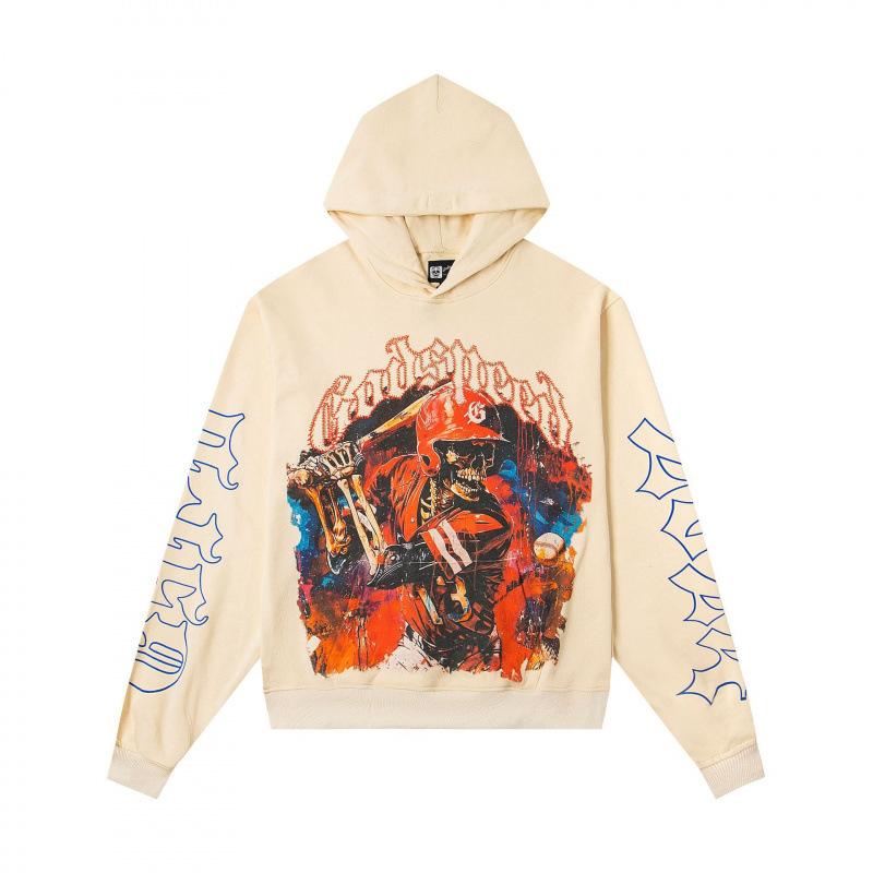 Odspeedss осень и зима новый прямой принт стирка вода ретро чистый хлопок хип-хоп красота тренд худи свитер