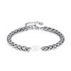 Titanium Steel Special Interest Light Luxury Design Stainless Steel Chain Natural Freshwater Pearl Bracelet