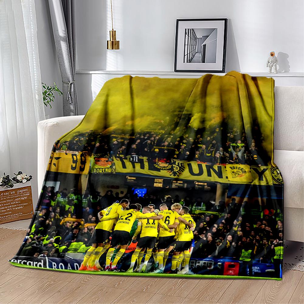 Borussia Dortmund Blanket Comfortable Great For Office Livingroom Bed Allseason Use Playful Design Perfect Gift For Relatives And Friends