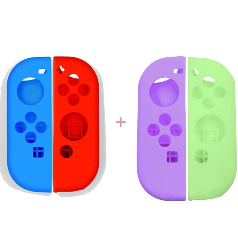 For Switch Controller Case For NS Joycon Cover Skin Replacement Handle Silicone Case With Thumb Grip For Nintendo Switch