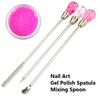 Палочка для смешивания Crystal Nail Art, шпатель из нержавеющей стали, палочка для перемешивания, ложка для смешивания цветов акрилового гель-лака