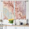 Japanese Style Kitchen Curtains Vintage Great Waves Kanagawa Artistic Short Tier Curtains for Bathroom Cafe Small Window Drapes
