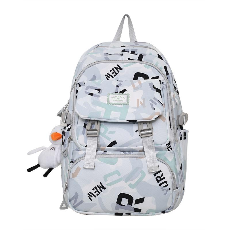 Рюкзак мужской большой вместимости рюкзак с граффити женский школьный рюкзак для учащихся старших классов средней школы