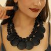 Chunky Necklace Earrings Set Necklace Round Necklace Fashion Jewelry Set  Beach