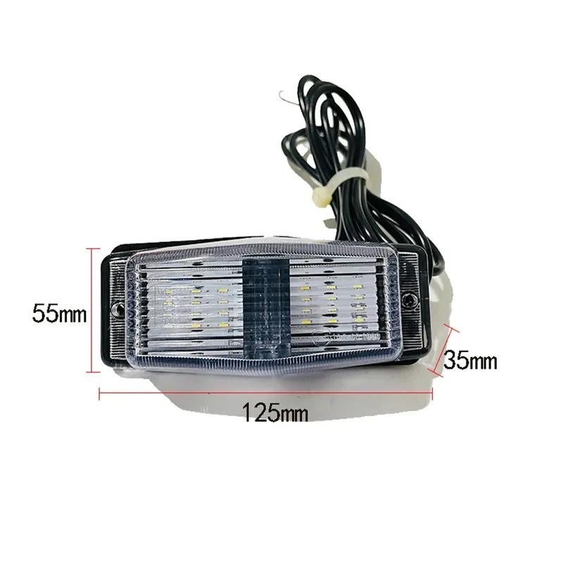 2Pcs Set E6 Amber White LED Marker Light Front Grill Double Burner / Pole Indicator Lamp For Scania Volvo Man Benz Truck Lorry
