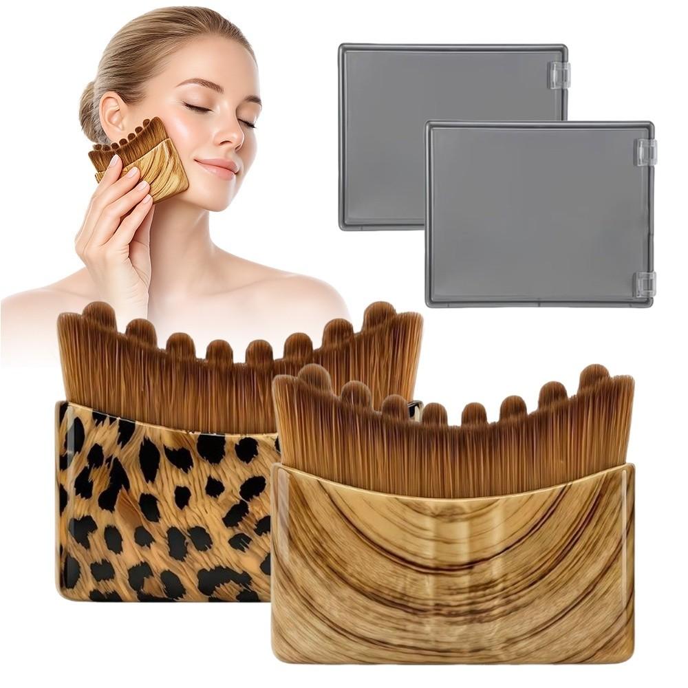With Storage Box Lymphatic Contour Face Brush Square Shape Contour Face Brush Skincare Treatment