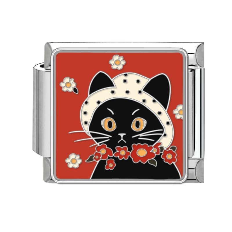 Мультяшные Милые Кошки Собаки Лапа Сердце Ночь Луна Цветы Итальянские Шармы-Звенья Подходят для Браслета из Нержавеющей Стали 9 мм Женщины DIY Изготовление Подарки