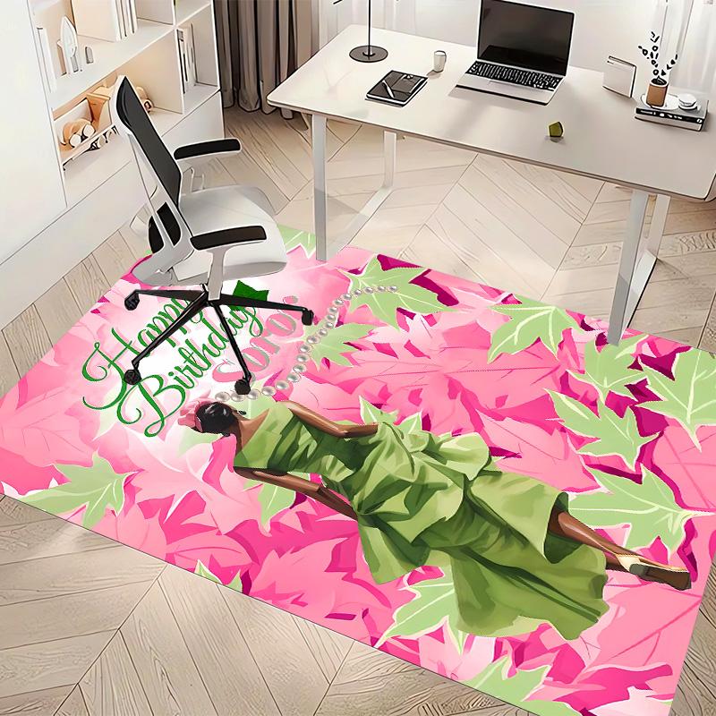 AKA Logo5 Printed Absorbent Washable Carpet, Non-Slip Bathroom Mats, Kitchen Rugs, Yoga Mat,Living Room Entrance, Camping Picnic Rugs
