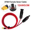 12AWG XT60 Adapter To Solar Male Female Connector Extension Charge Cable 3M Wire for Portable Power Station Solar Generators