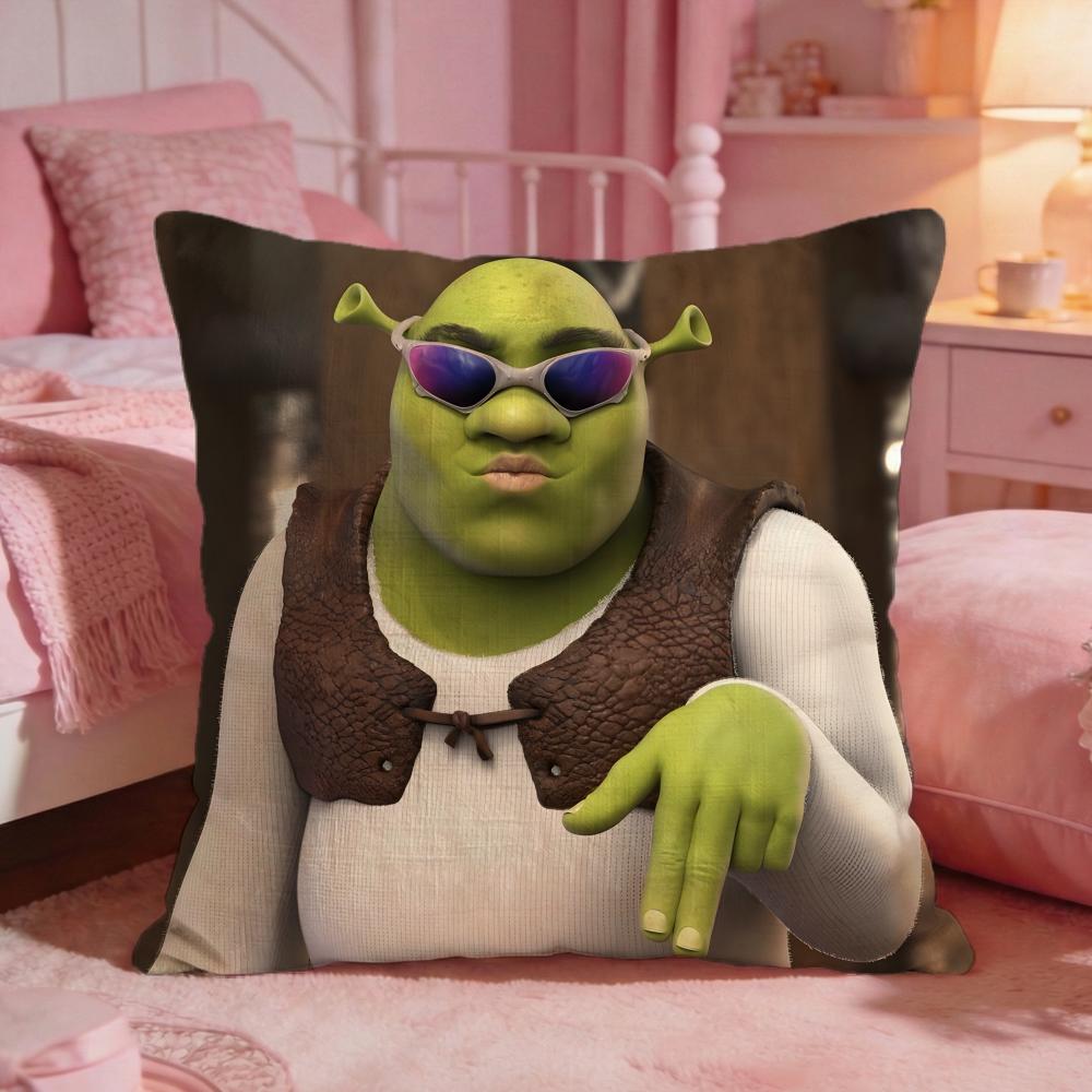 SShrekS Funny Anime Cushion Cover Premium Comfort Reversible Pillow Cove Two In One Design For Any Room Car Interior