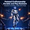 Funny Sound Light Articulated Robot Figure Durable Movable Joint Desktop Ornament  for Boys
