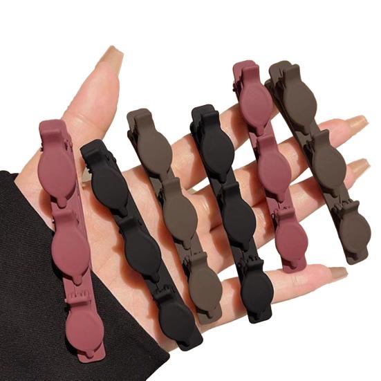 2/6Pcs Braided Hair Clips Sparkling Rhinestone Heart Decor Hair Pins Girl Faux Crystal Stone Braided Hair Accessories