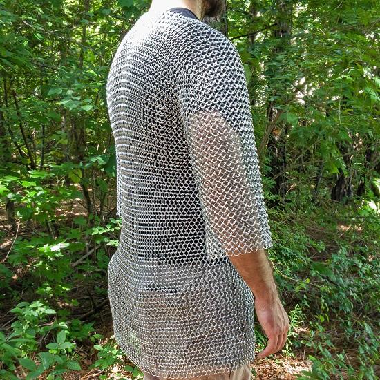 Foe Of Sword Haubergeon - Средневековая Функциональная Историческая Реплика Кольчуга Длинная Рубашка | Средний Большой