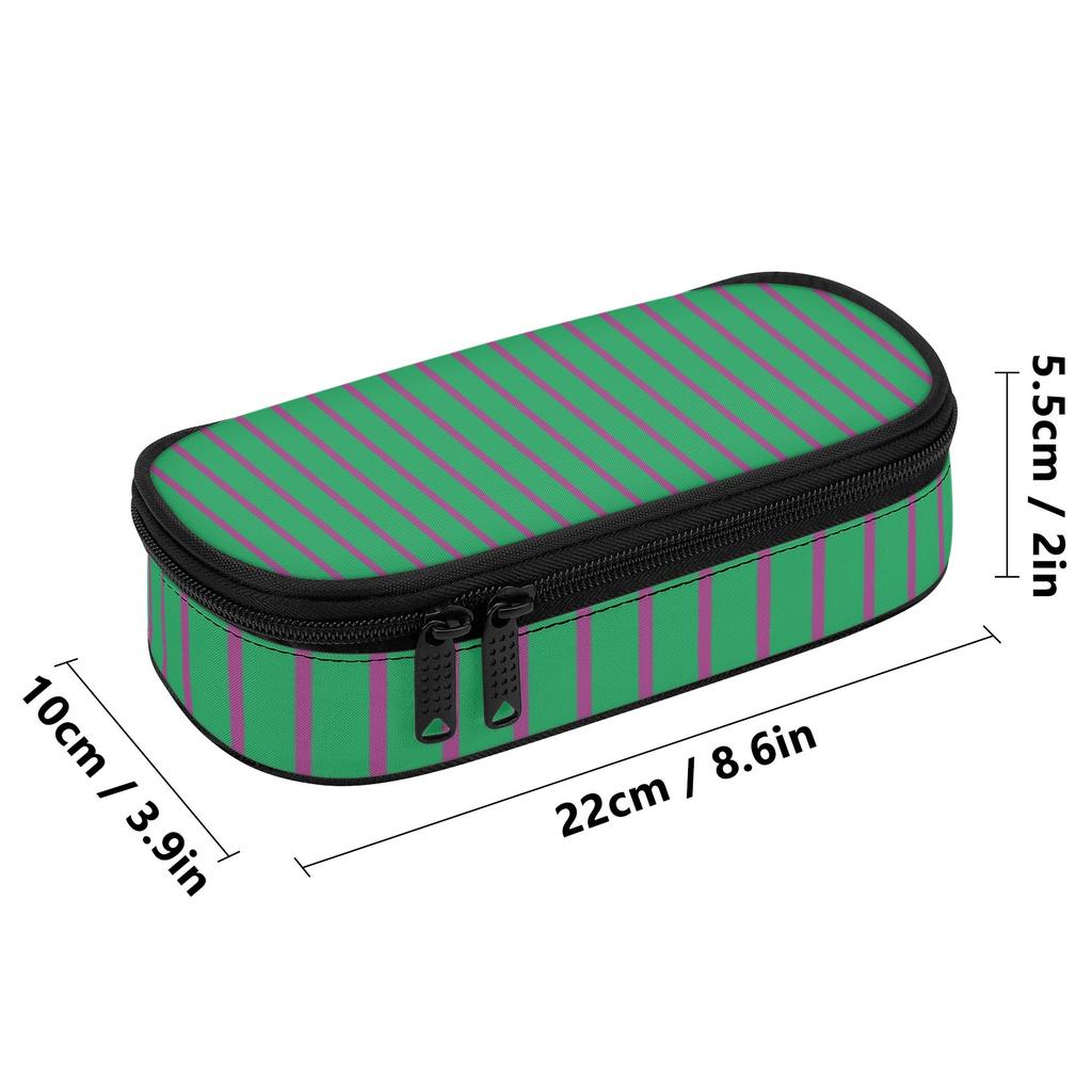 Pencil Bag Compact Shape 300D Polyester Smooth Zipper with Main Storage Mesh Pocket and Organized Pen Holders for Everyday Study