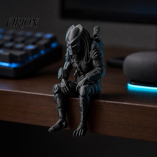 Уникальное подвесное визуальное украшение, 3D-печатная фигурка Хищника, Статуэтки-сидельцы на край стола, Мини-фигурка персонажа научно-фантастического фильма, Скульптура инопланетного воина