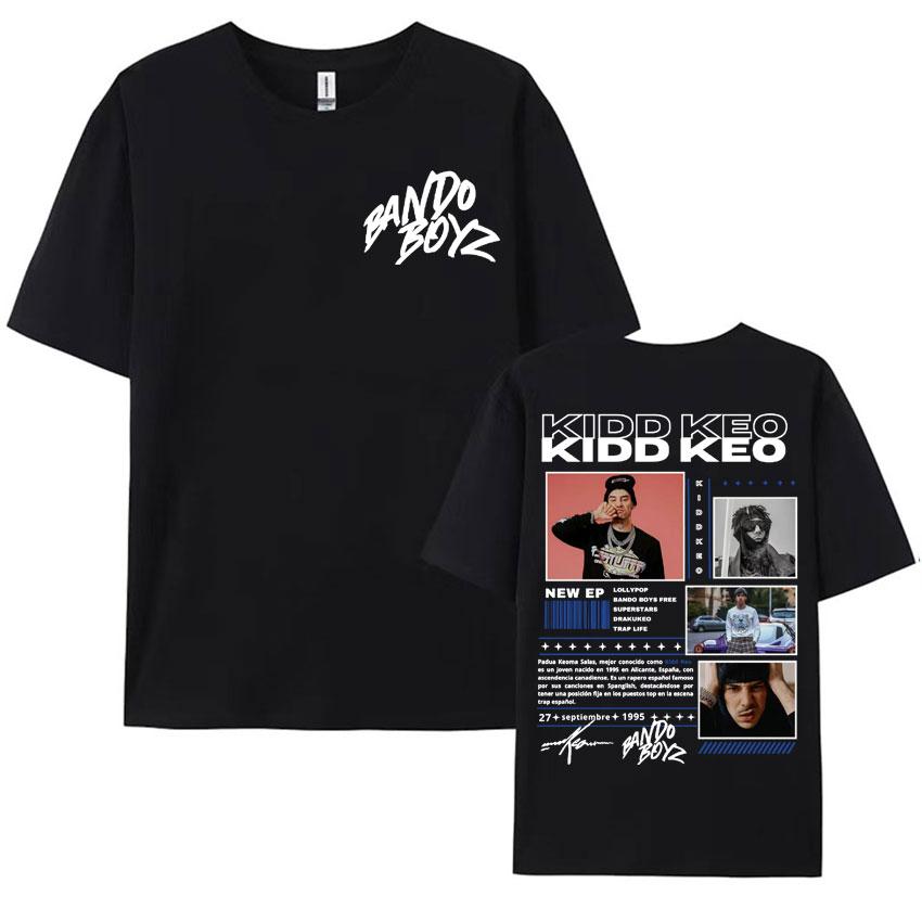 Футболка с мерчем рэпера Kidd Keo Bando Boyz Tour Мужская Женская Харадзюку Хип-Хоп Панк Уличная Футболка Повседневная Хлопковая Оверсайз Футболка