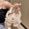 French Stunning High-end Flat Bottom with Skirt Sandals Fairy Style New Summer Thick-soled Roman Slippers