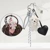 Charm Glossy Love Heart Pendant Creative Plush Bear Pearl Bow Keyring Bag Accessories