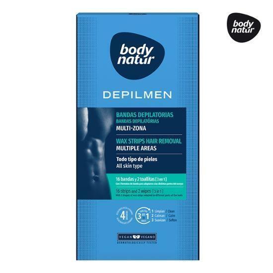 BODY NATUR Восковая полоска для мужчин (для рук, ног, подмышек и чувствительных зон)