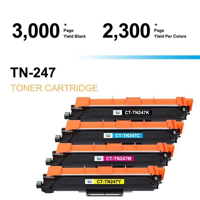 Cool Toner Compatible TN247 TN-247 TN-243 TN243 Cartouches de Toner pour Brother DCP-L3550CDW MFC-L3750CDW MFC-L3770CDW HL-L3210C