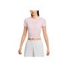 Повседневная футболка с круглым вырезом и коротким рукавом женские топы Розовая IF2007-655