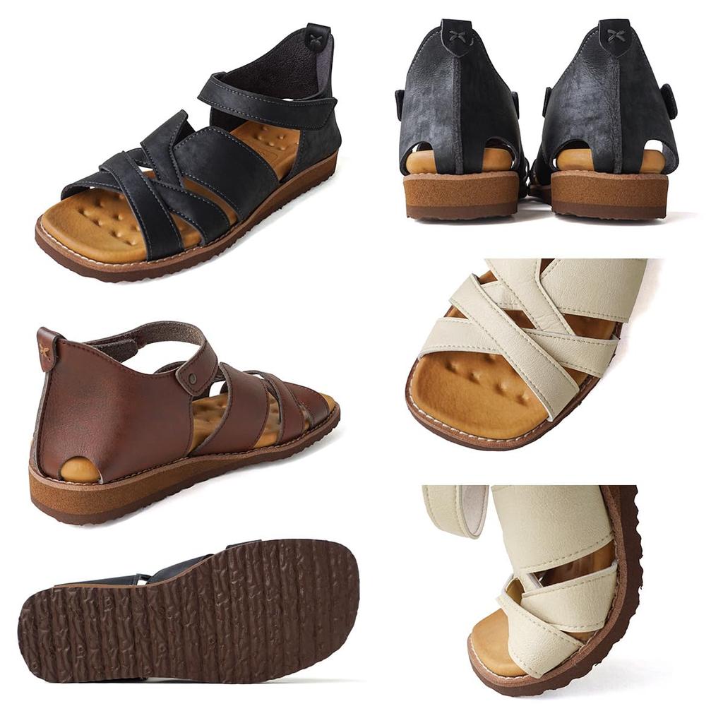 Shoe Kobo Belle Легкие для ходьбы Уличные Веганские Сделано в ELLYS [Yasashii & Sofa] Женские сандалии, в, Неустающие, Носимые, На плоской подошве, На липучке, Кожаные, Япония,