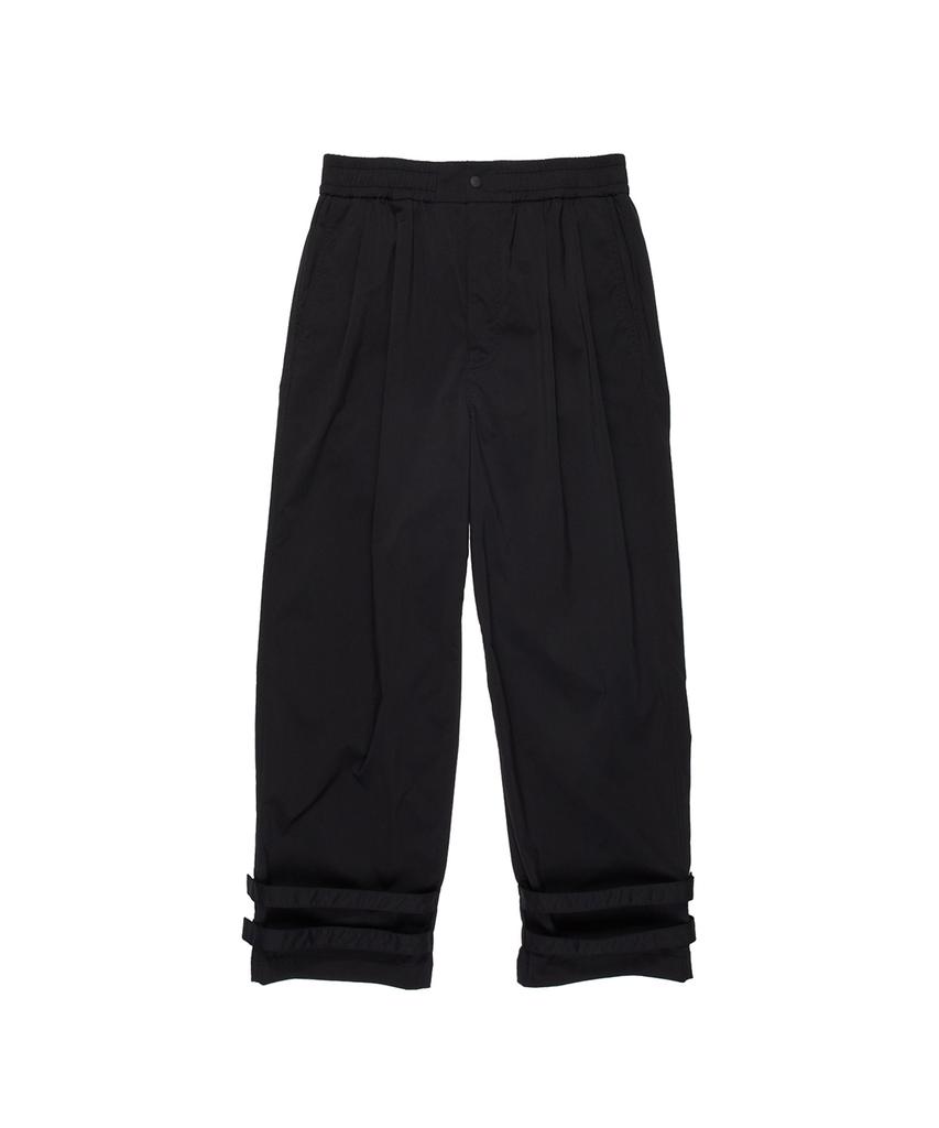 POLLUTION Tuck Velcro Pants Black