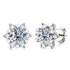 Серьги-снежинки из серебра S925 с муассанитом для женщин, модный и классический дизайн с 6 крапанами, в качестве подарка на День святого Валентина для друзей