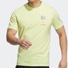 Adidas T Shirts Men's Yellow Crew Neck Moderate HG5543