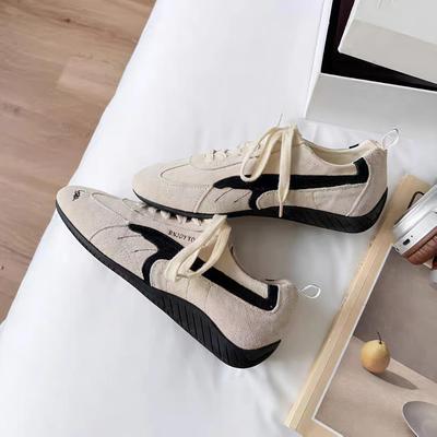 [Фанфна] Ретро немецкие тренировочные кроссовки женские 2025 осень новая расцветка шнуровка гоночные спортивные повседневные кроссовки Форрест Гамп тренд