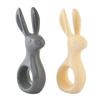 Adorable Resin Home Decor Rabbit Pair (Pack of 2, Grey & Off White)
