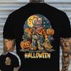 2023 Horror Halloween Pumpkin Graphic Мужские футболки Хип-хоп Уличная летняя одежда Свободные топы с коротким рукавом Футболки больших размеров 5XL