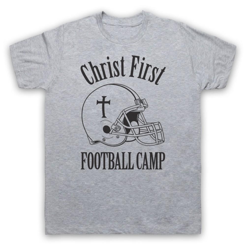 Christ First Football Camp Retro Style Christian Usa Mens And Womens T-Shirt