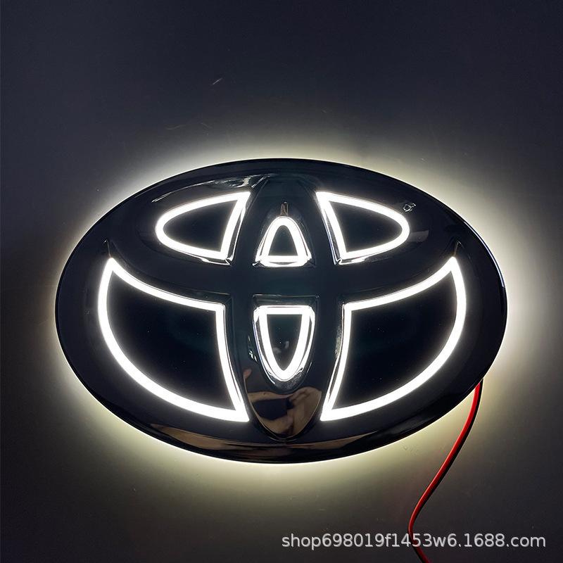Светодиодный светящийся задний значок-логотип 5D для Toyota Corolla, Highlander, Prado, Crown