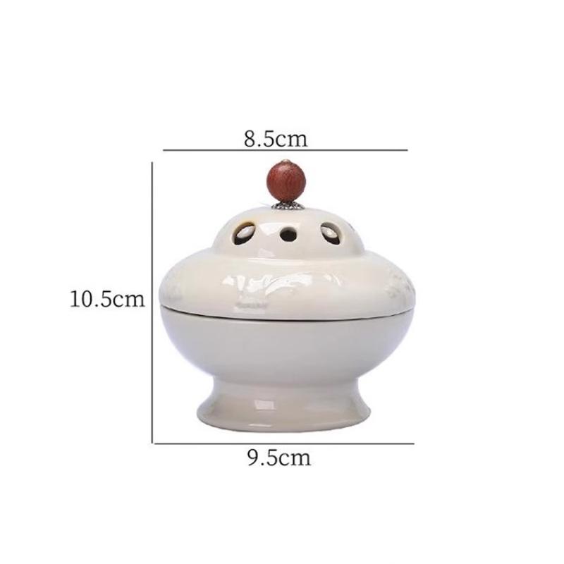 Household creative plate incense burner four gentlemen incense burner tea ceremony ornament indoor incense burner