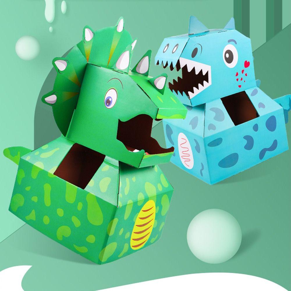 Paper Cardboard Box Dinosaur Toy Wearable Cartoon Toys Birthday Gifts
