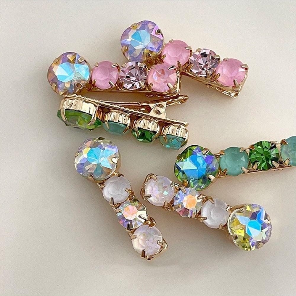 Small Barrettes Rhinestone Hairpin Female Hair Accessories Beads Hair Clip Korean Style Headwear