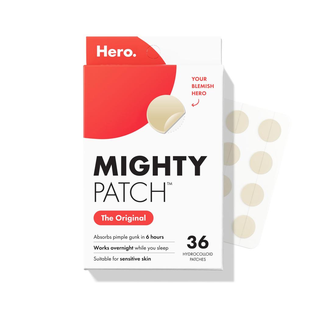 Mighty Patch Mighty Hero Косметические пластыри Гидроколлоидные Пластыри от прыщей Впитывающие Точечные Точки (36 Пластырей В 1 Упаковке)