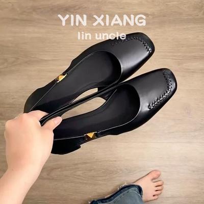 Версия из овчины ретро шнуровка неглубокий вырез туфли-лодочки женские на толстом каблуке с вырезами сандалии женские летняя обувь туфли Мэри Джейн