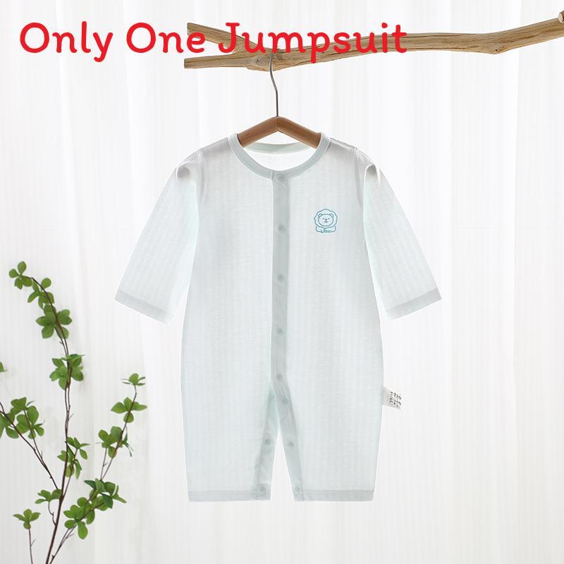 Baby Summer Cotton Romper With Long Sleeves For Newborns And Infants