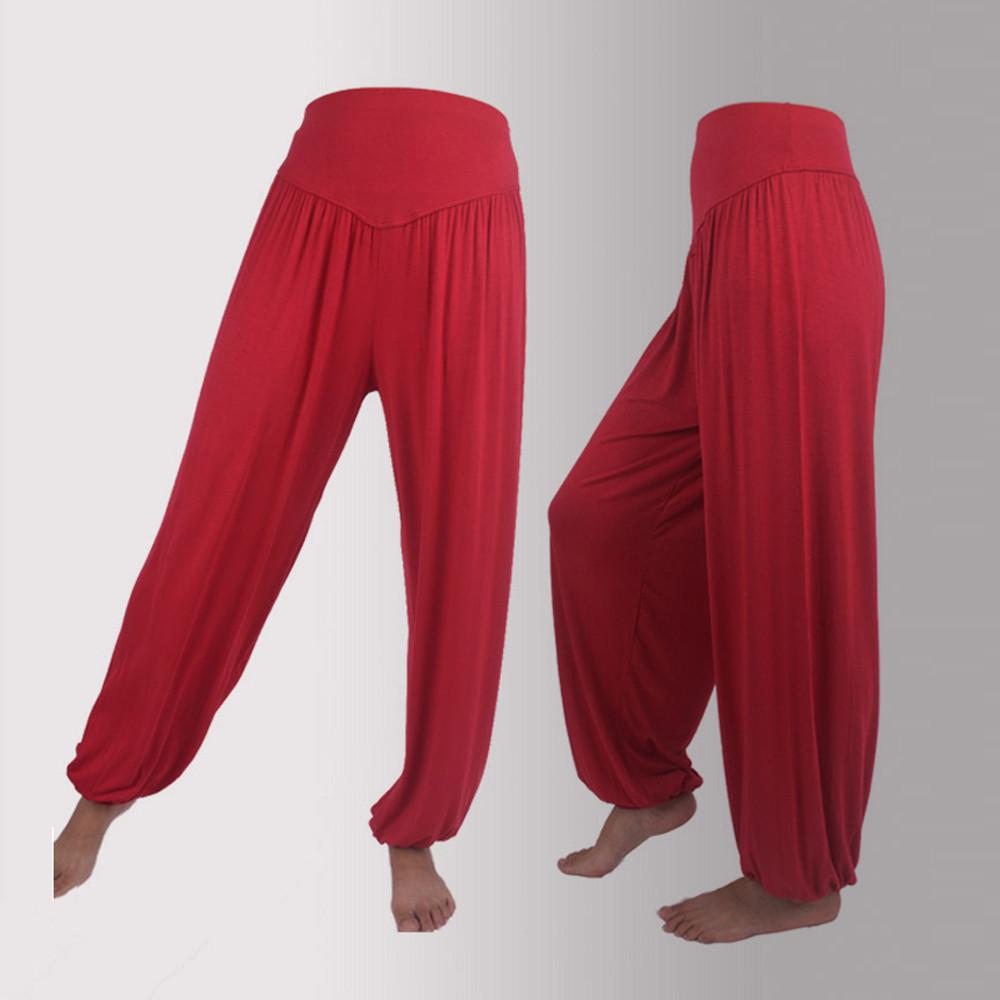 Plus Size Womens Elastic Loose Casual Modal Cotton Soft Yoga Sports Dance Harem Pants