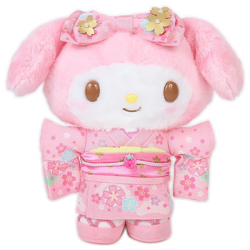 Sanrio My Melody plush kimono luxurious Japanese pattern kimono toy, style, series,.
