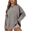 Женская свободная повседневная толстовка большого размера с длинными рукавами и пуловером
