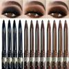 1 Pc 2 In 1 Black Waterproof Eyeliner Liquid Eye Liner Pen Pencil Makeup Cosmetic Sweat-proof Long-lasting Beauty Makeup Tool