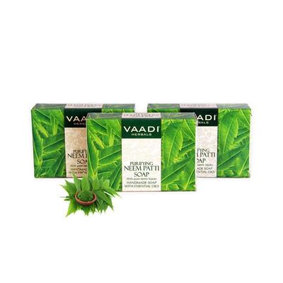 @ Vaadi Herbals Мыло с листьями нима Чистые листья нима 3 x 75 г